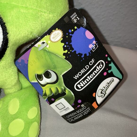 Plush New Splatoon Squid 8" Green Lootcrate Exclusive Nintendo Jakks Pacific - Picture 3 of 7